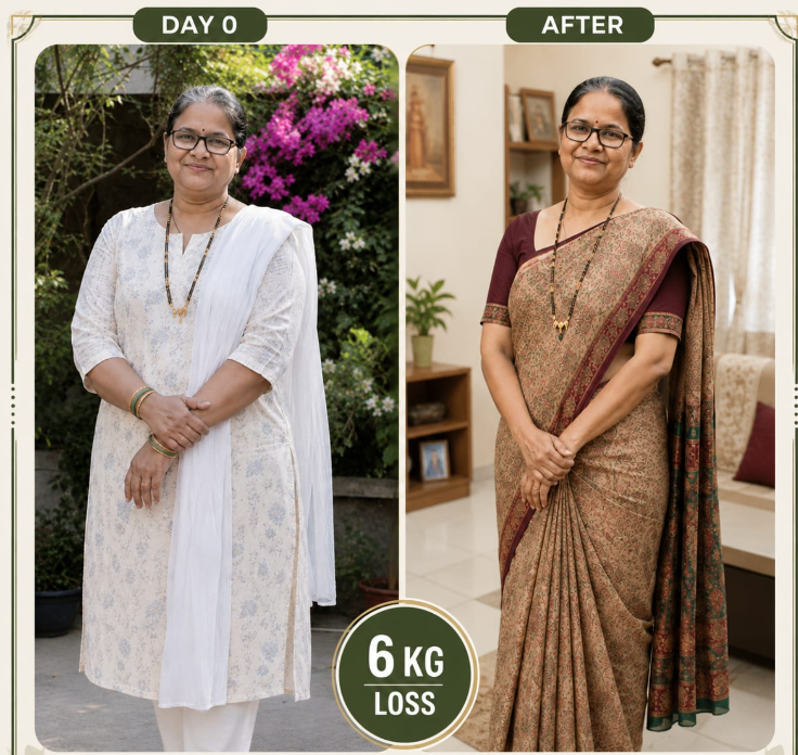 Nirmala's weight management progress photo